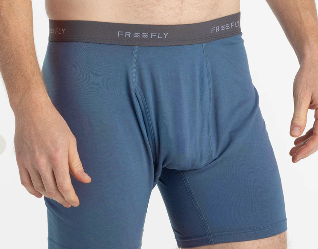 SLATE BLUE BAMBOO MOTION BOXER BRIEF
