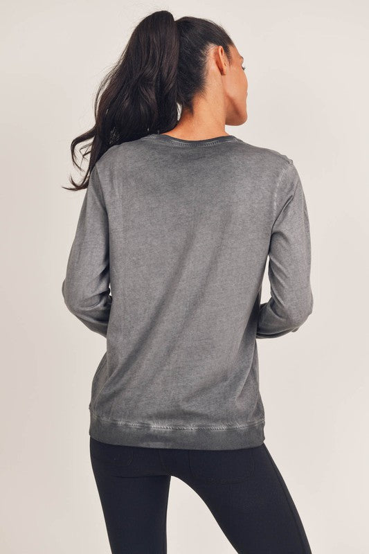 MONO B DARK SAGE ESSENTIAL PULLOVER