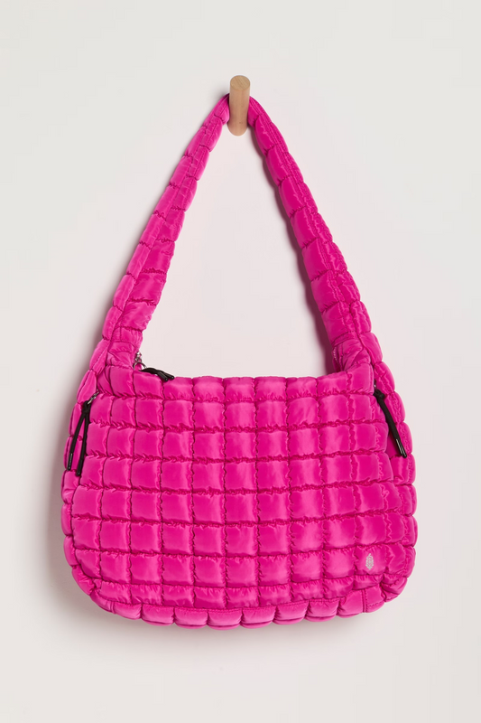 FUSCHIA FLIRT QUILTED CARRYALL BAG