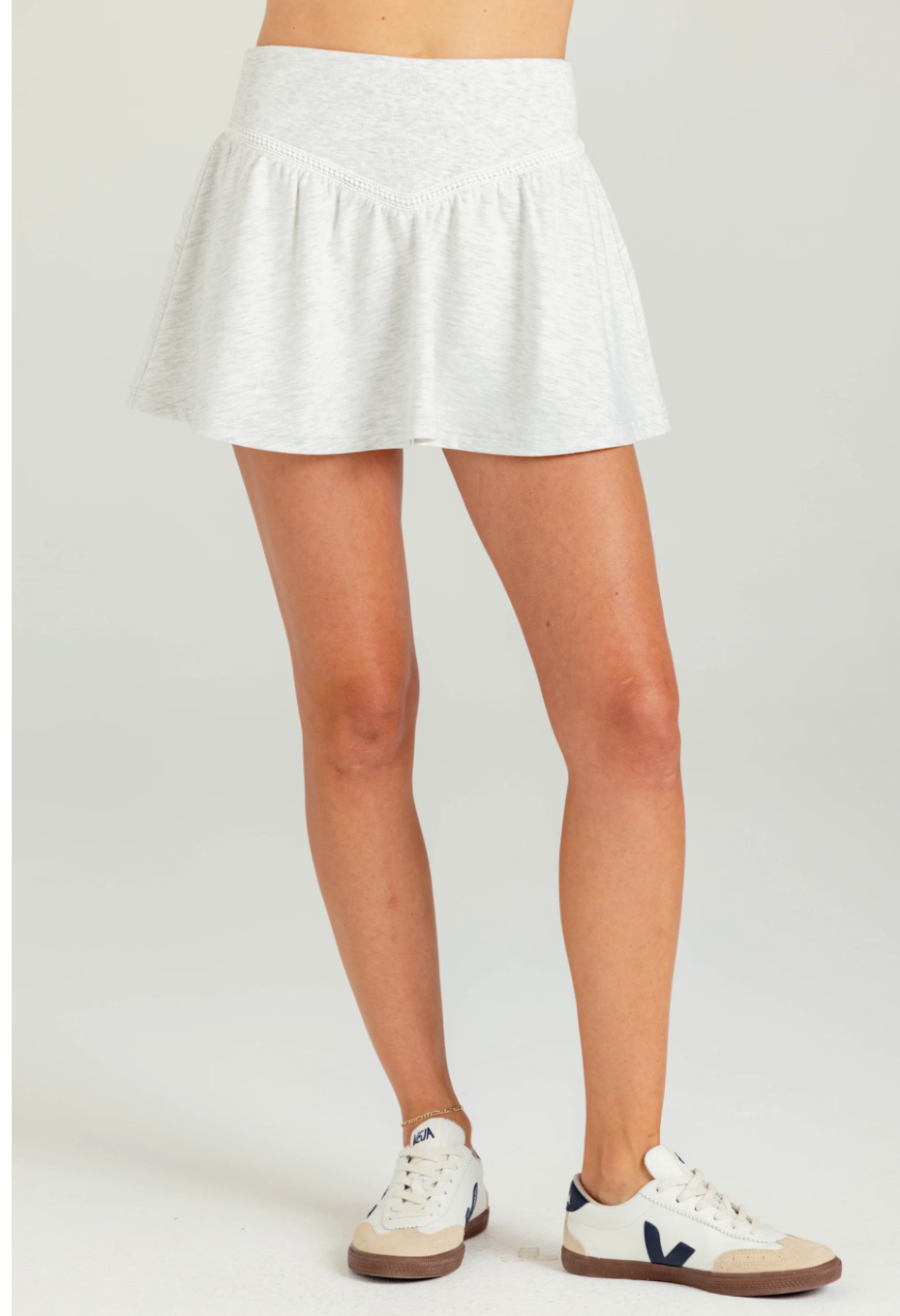 SUNDAYS LIGHT HEATHERED GREY ARMADA SKIRT