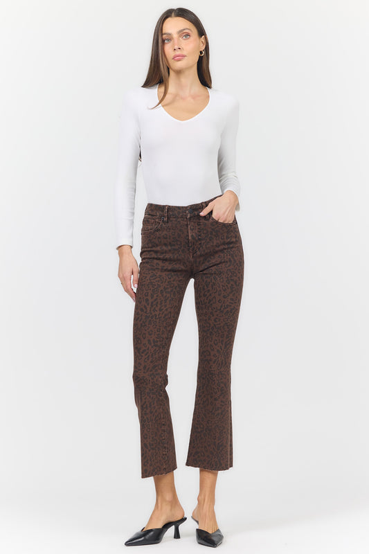 BROWN LEOPARD JEANNE JEANS