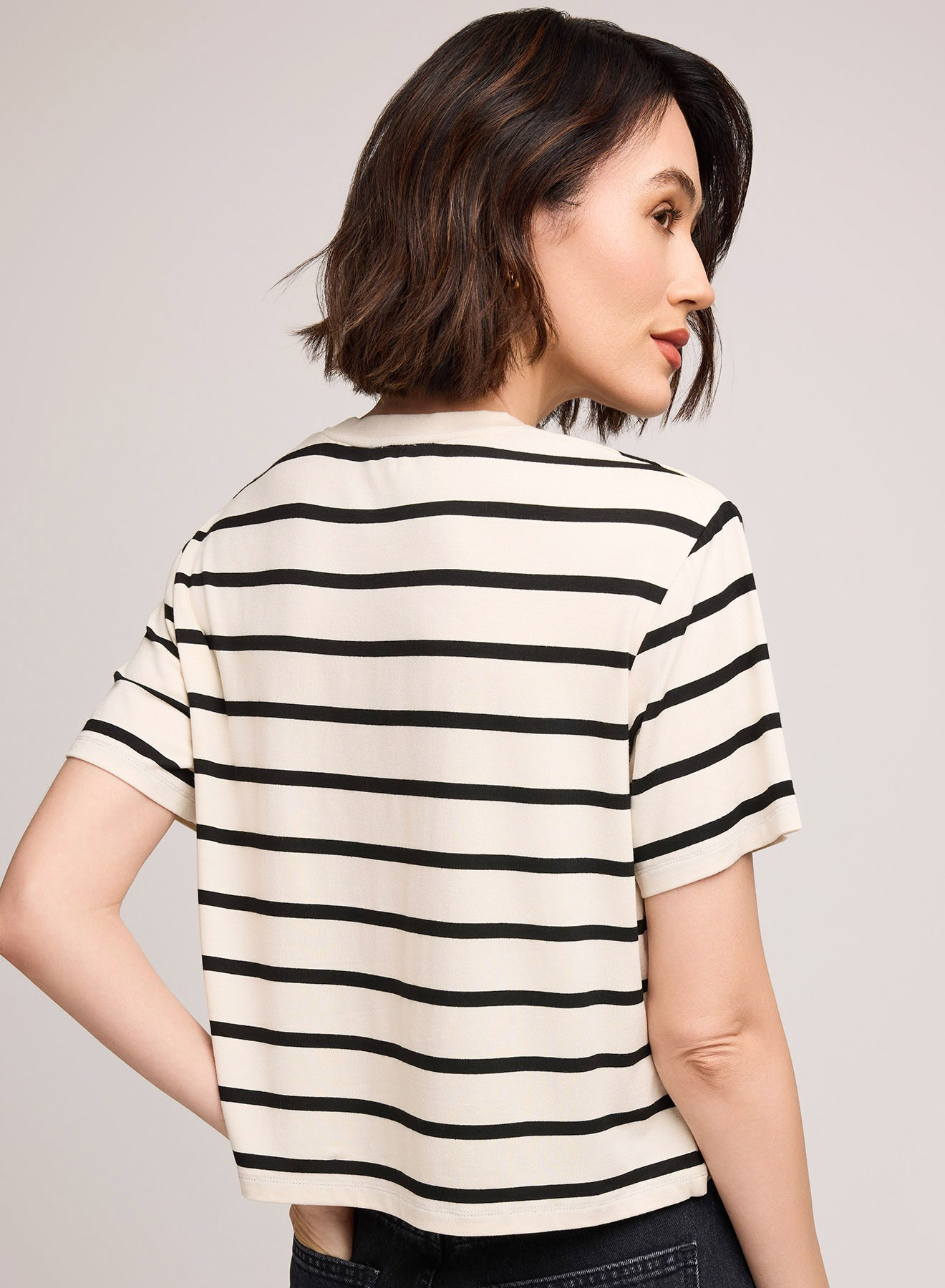 CREAM STRIPE JAXON TEE