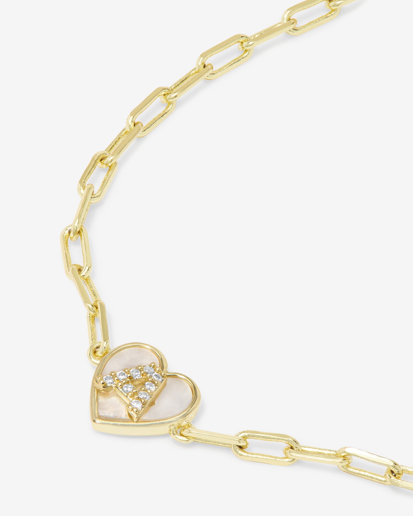 MELINDA MARIA LOVE LETTER HEART BRACELET