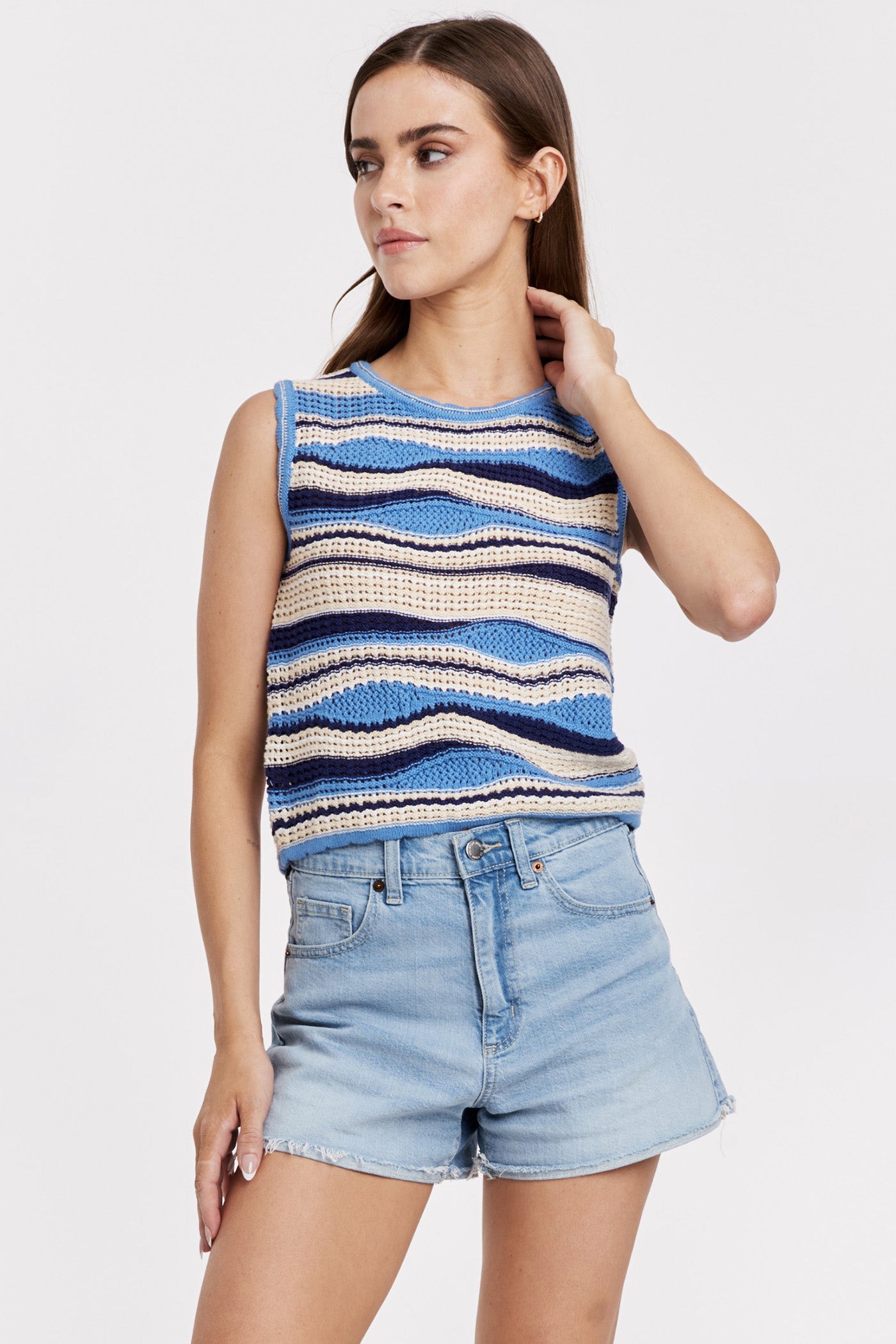 ANOTHER LOVE STORMY BLUE SYLVIE TANK