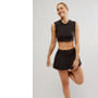 FREE PEOPLE BLACK HOT SHOT SKORT SET