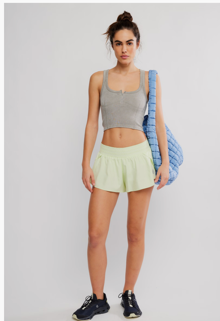 FREE PEOPLE WHIPPED LIME ELEMENT SHORT