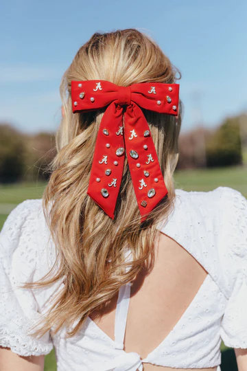 BRIANNA CANNON CRIMSON ALABAMA BOW BARRETTE