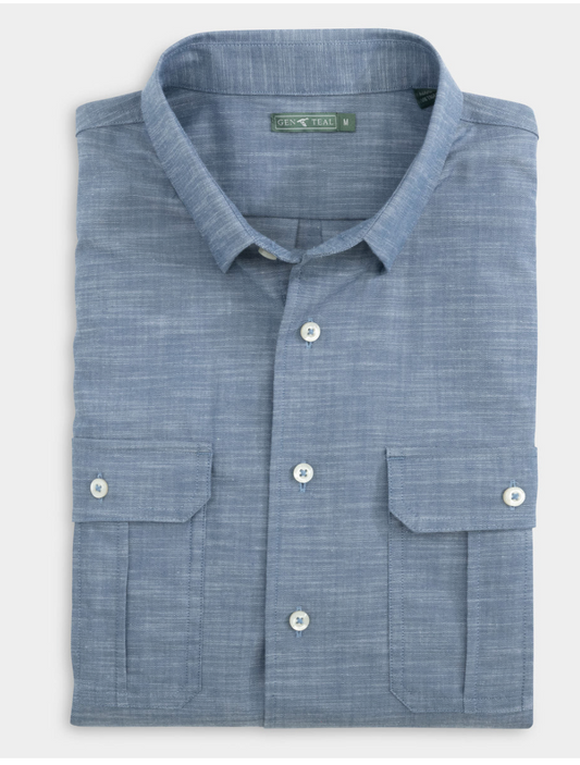PARKER COTTON/TENCEL SPORT SHIRT