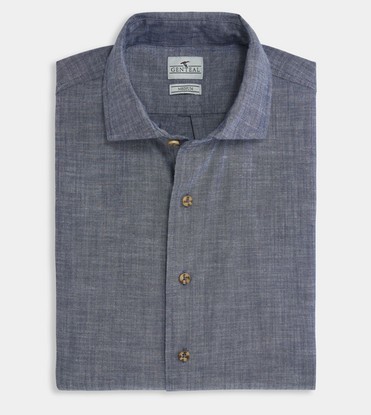 CORNFLOWER BAXTER CHAMBRAY SPORT SHIRT
