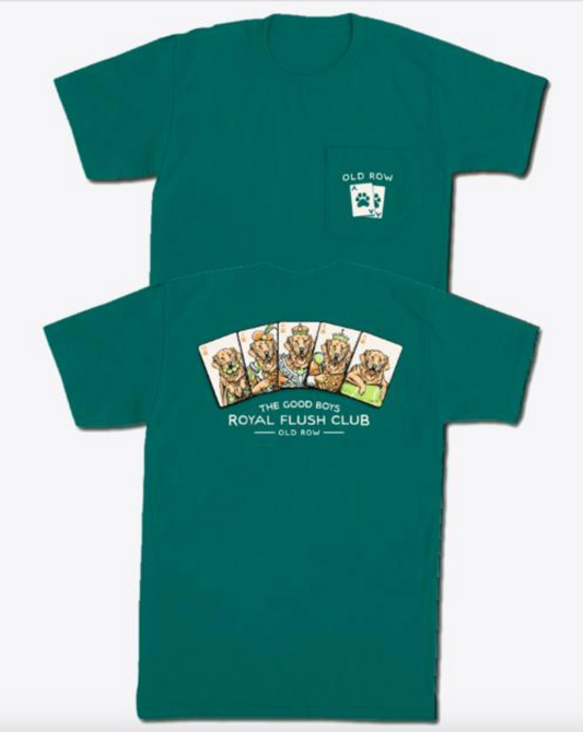 EMERALD ROYAL FLUSH POCKET TEE