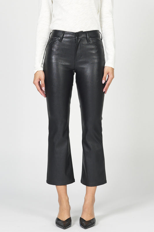 JEANNE FLARE VEGAN LEATHER PANT