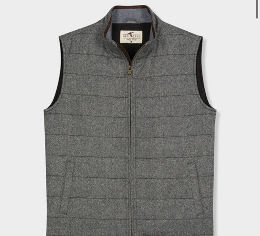 GENTEAL GRAY HERRINGBONE FAIRHAVEN VEST