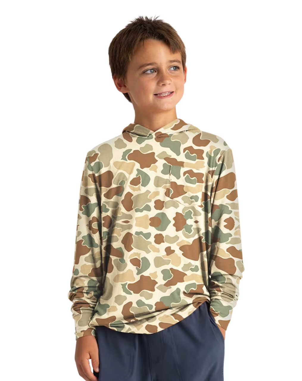 FREE FLY VINTAGE CAMO YOUTH BAMBOO SHADE HOODIE