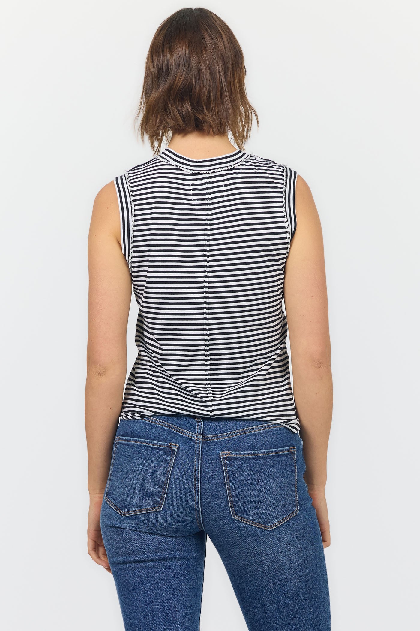 DEAR JOHN BLACK AND WHITE ZO TANK