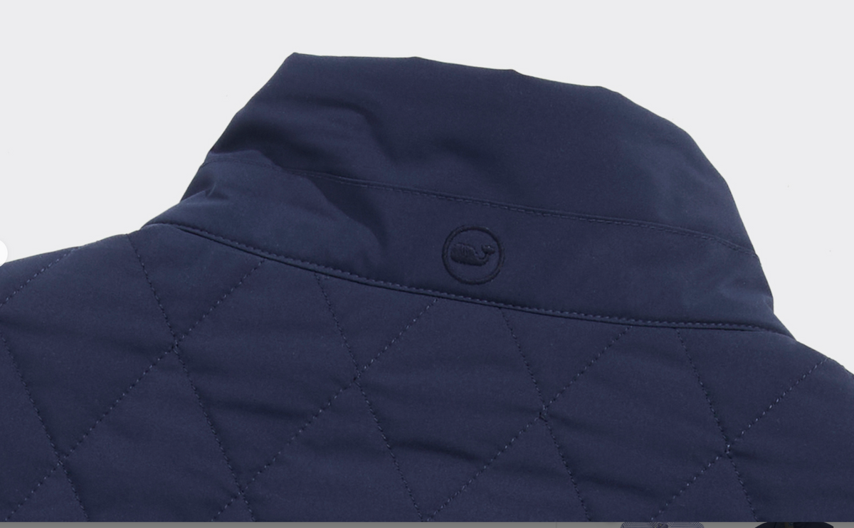 VINEYARD VINES NAUTICAL NAVY QULITED DORSET VEST