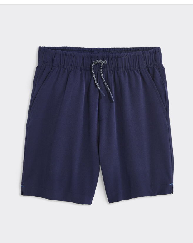 NAUTICAL NAVY BOYS' PERFORMANCE PULL ON SHORTS