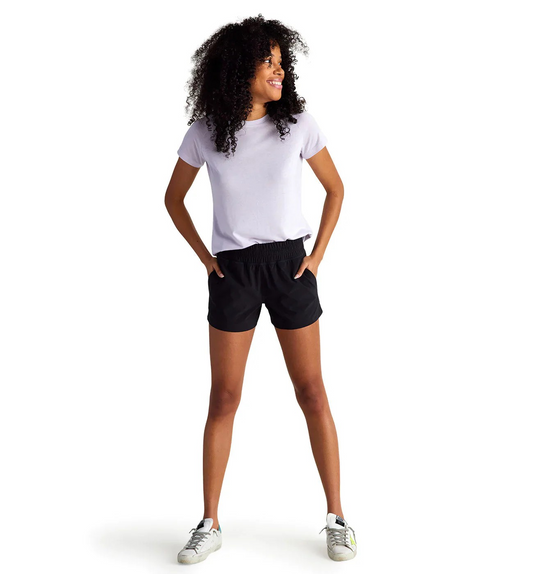 FREE FLY WOMENS'S BLACK PULL-ON SHORT