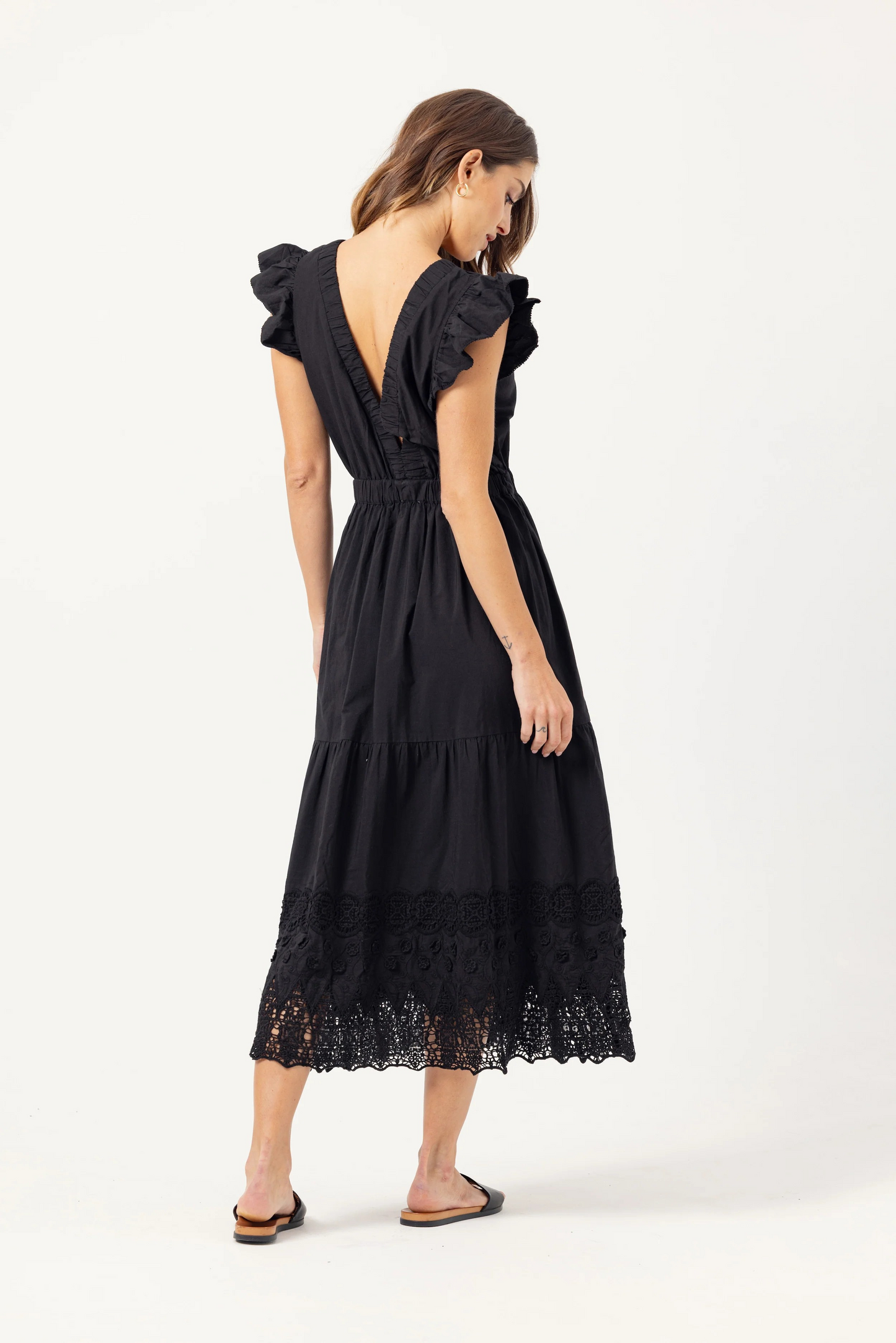 SUNDAYS BLACK LAUREL DRESS