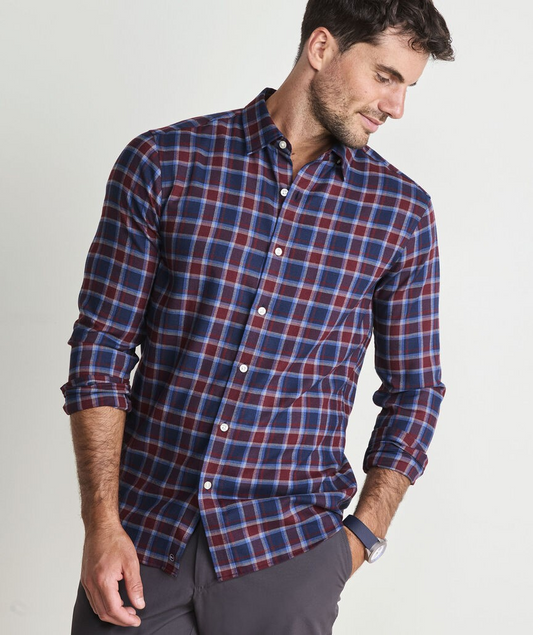 CRIMSON JETHRO PLAID TECH TWILL SHIRT