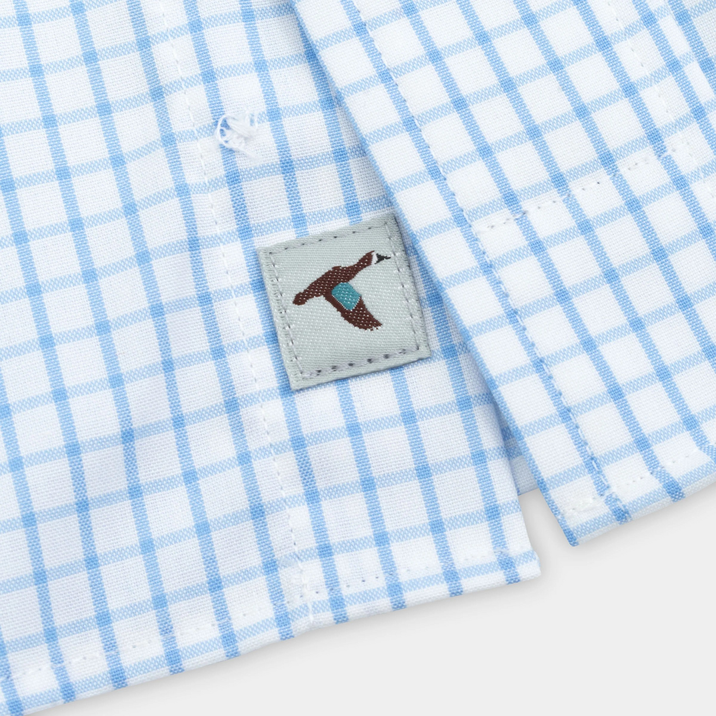 HERITAGE BLUE TATTERSALL COTTON SPORT SHIRT