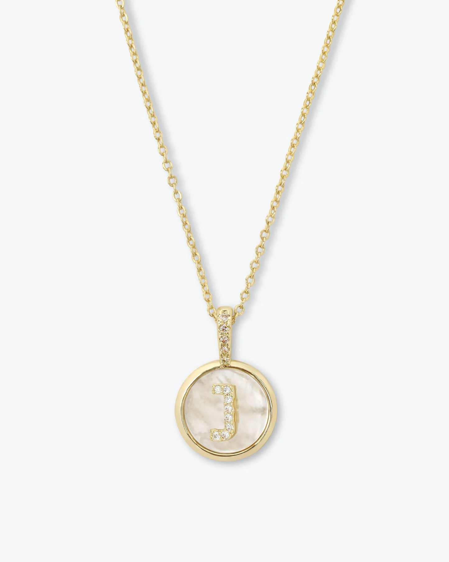 BABY LOVE LETTER MEDALLION NECKLACE