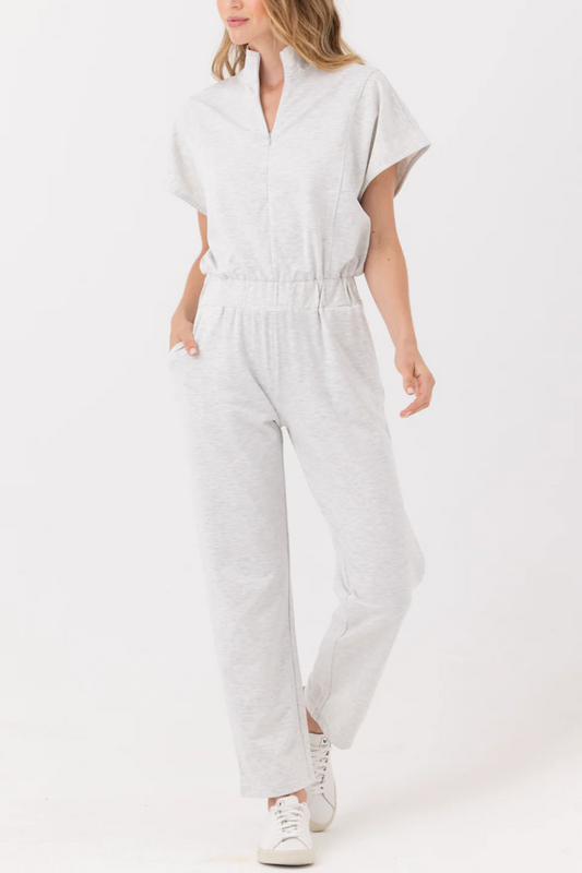 SUNDAYS HEATHER GREY DERBY JUMPSUIT