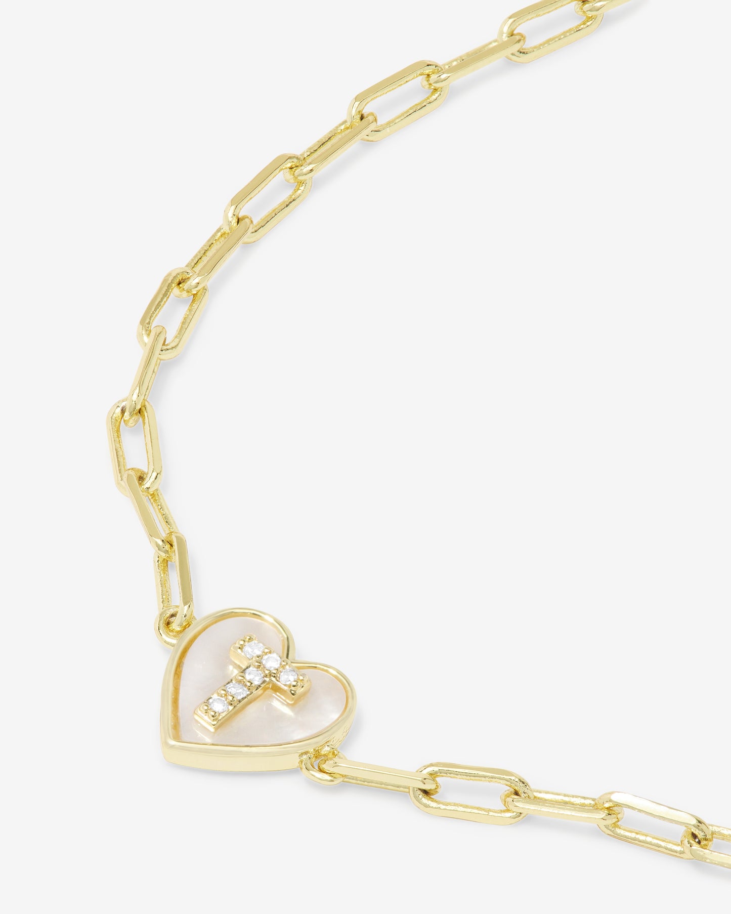 MELINDA MARIA LOVE LETTER HEART BRACELET