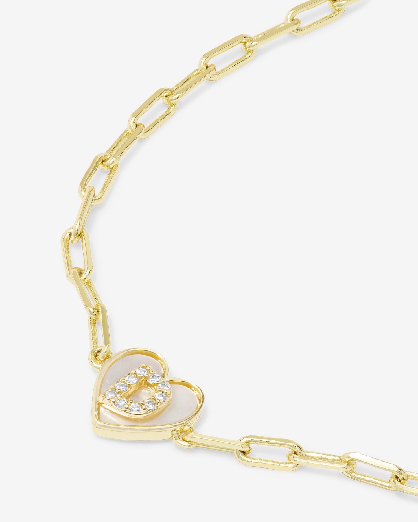 MELINDA MARIA LOVE LETTER HEART BRACELET