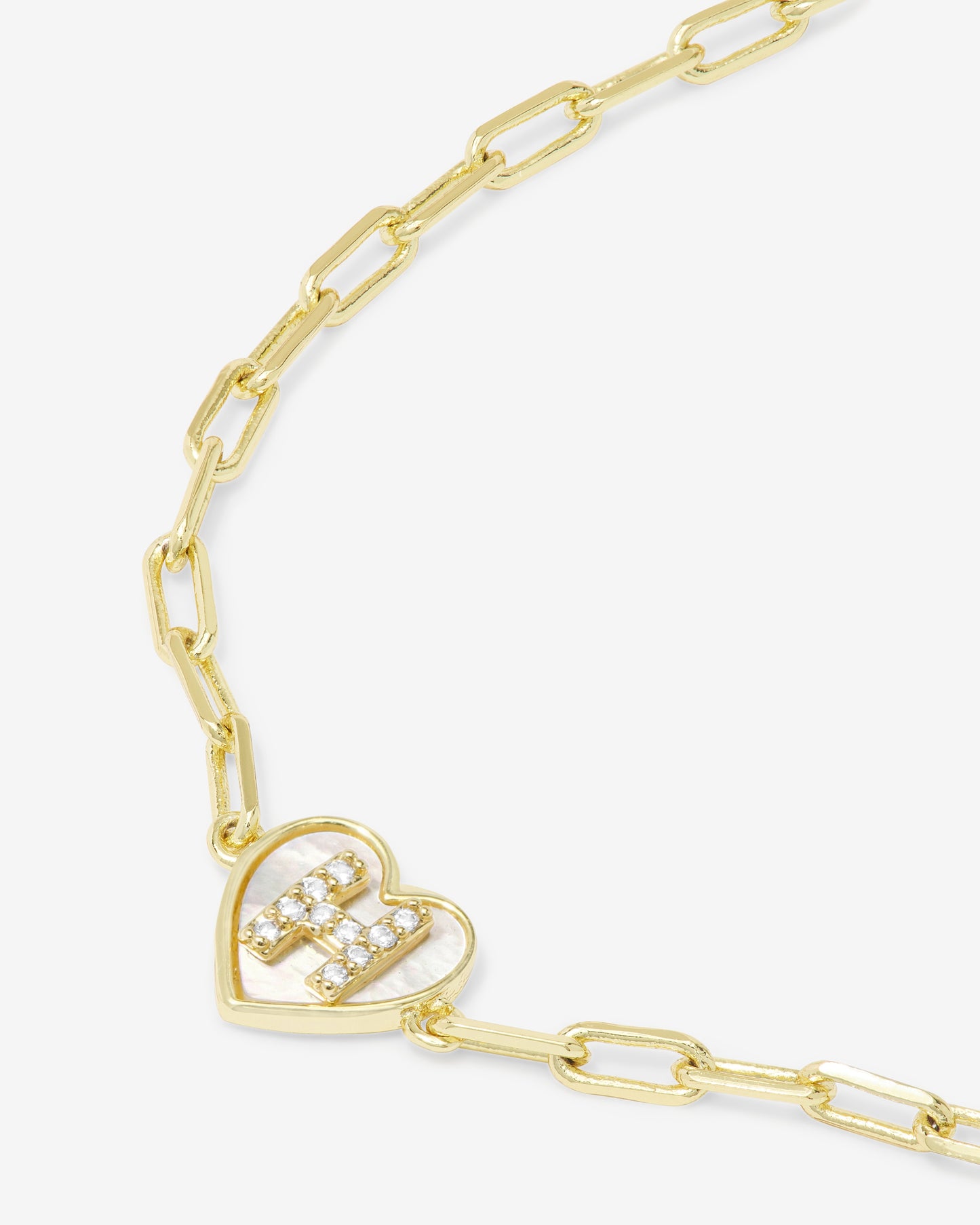 MELINDA MARIA LOVE LETTER HEART BRACELET