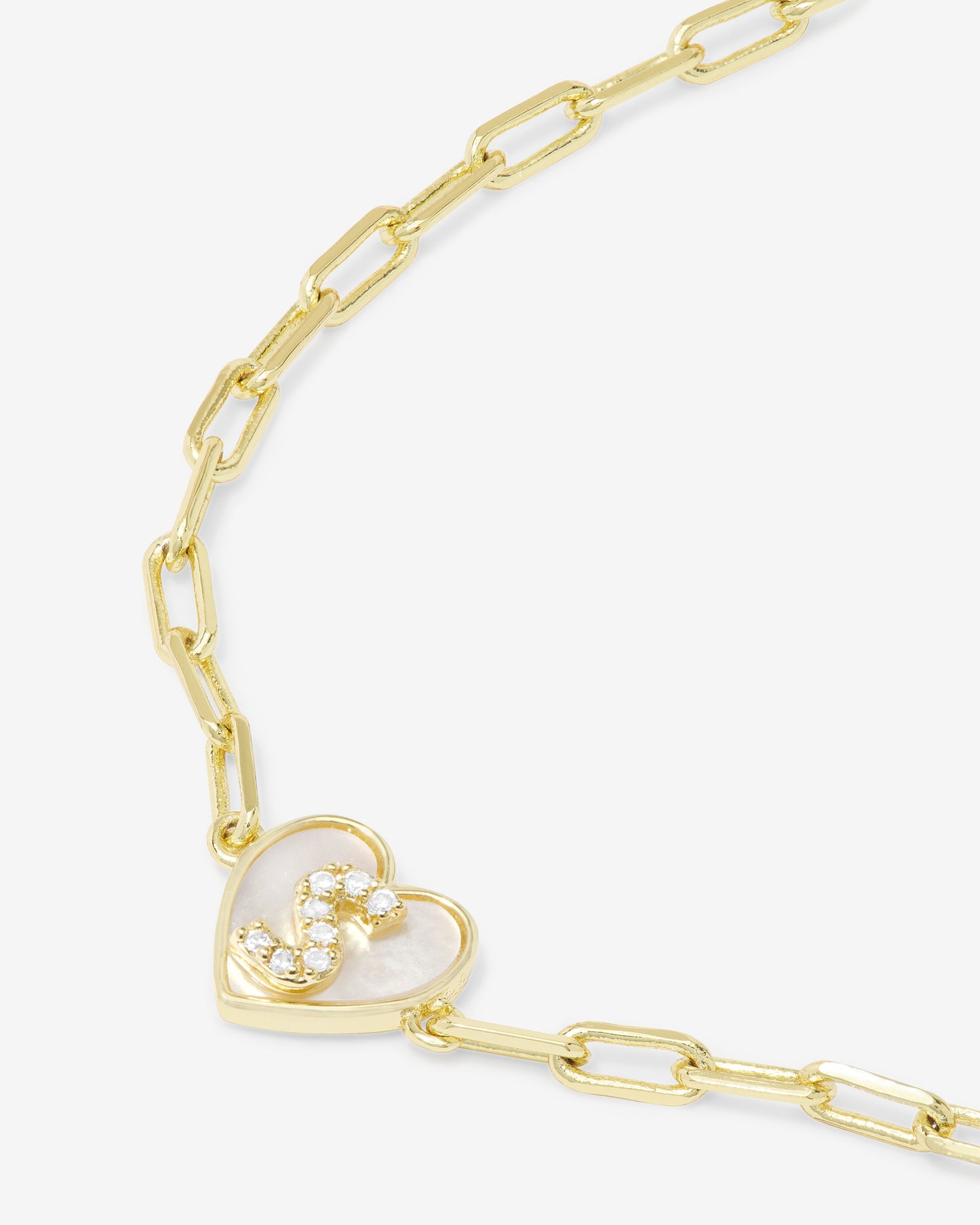 MELINDA MARIA LOVE LETTER HEART BRACELET