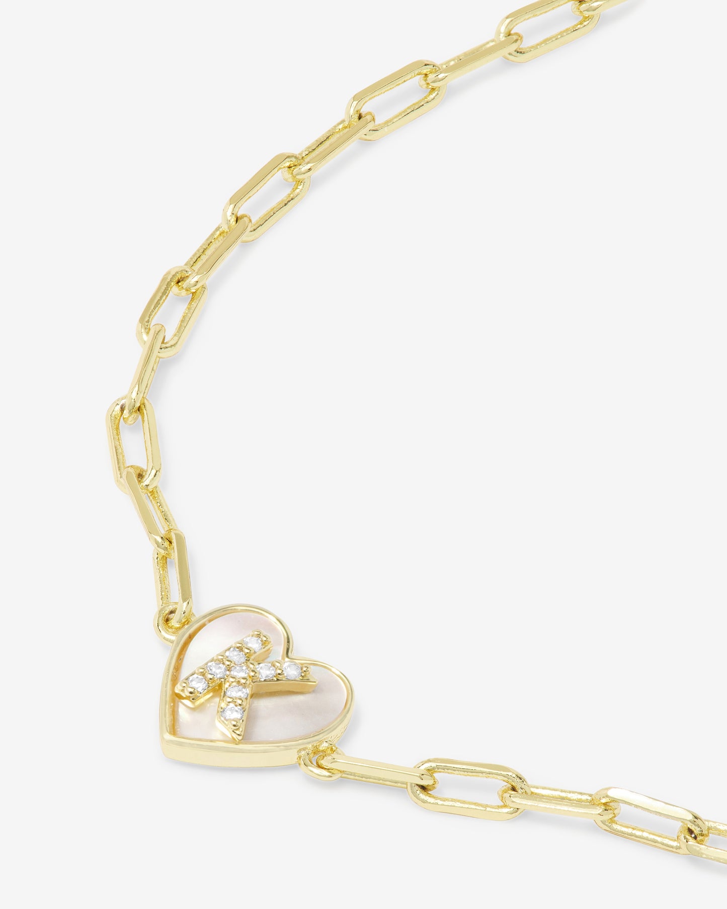 MELINDA MARIA LOVE LETTER HEART BRACELET