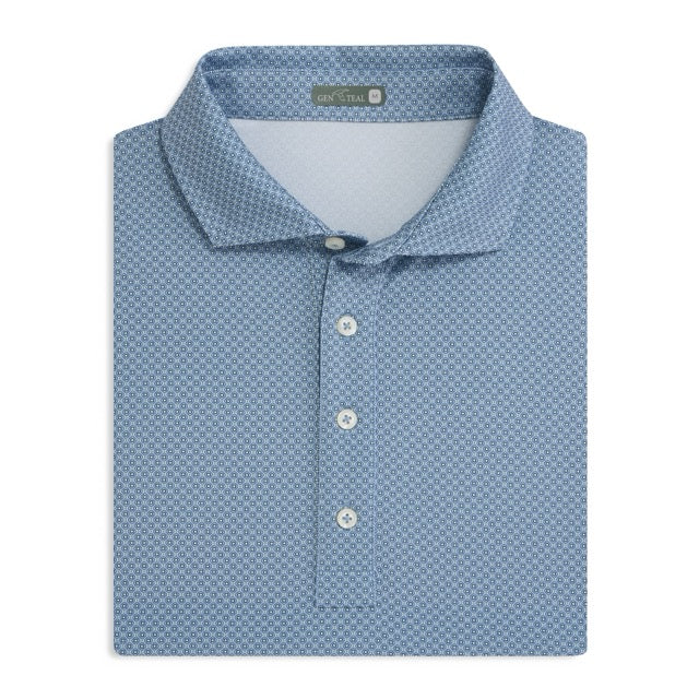 BLUESTONE AXIS PRINTED PERFORMANCE POLO