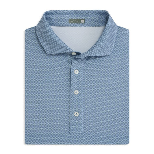 BLUESTONE AXIS PRINTED PERFORMANCE POLO