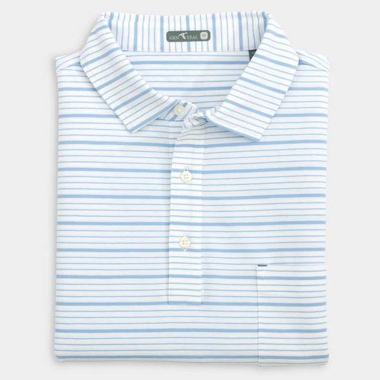 CARDIFF BLUE KELLEY COTTON BLEND POLO