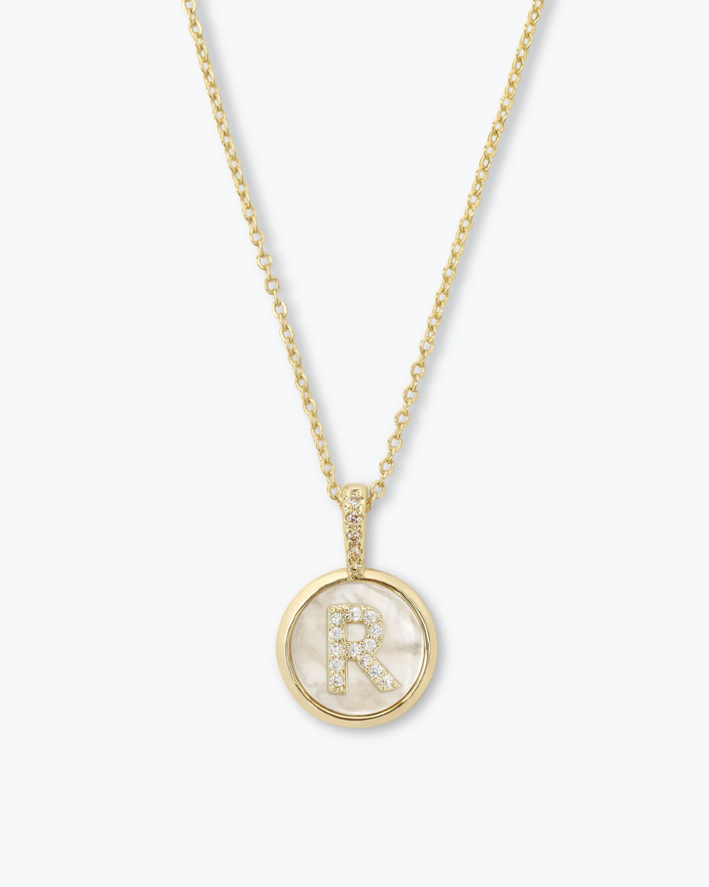 BABY LOVE LETTER MEDALLION NECKLACE