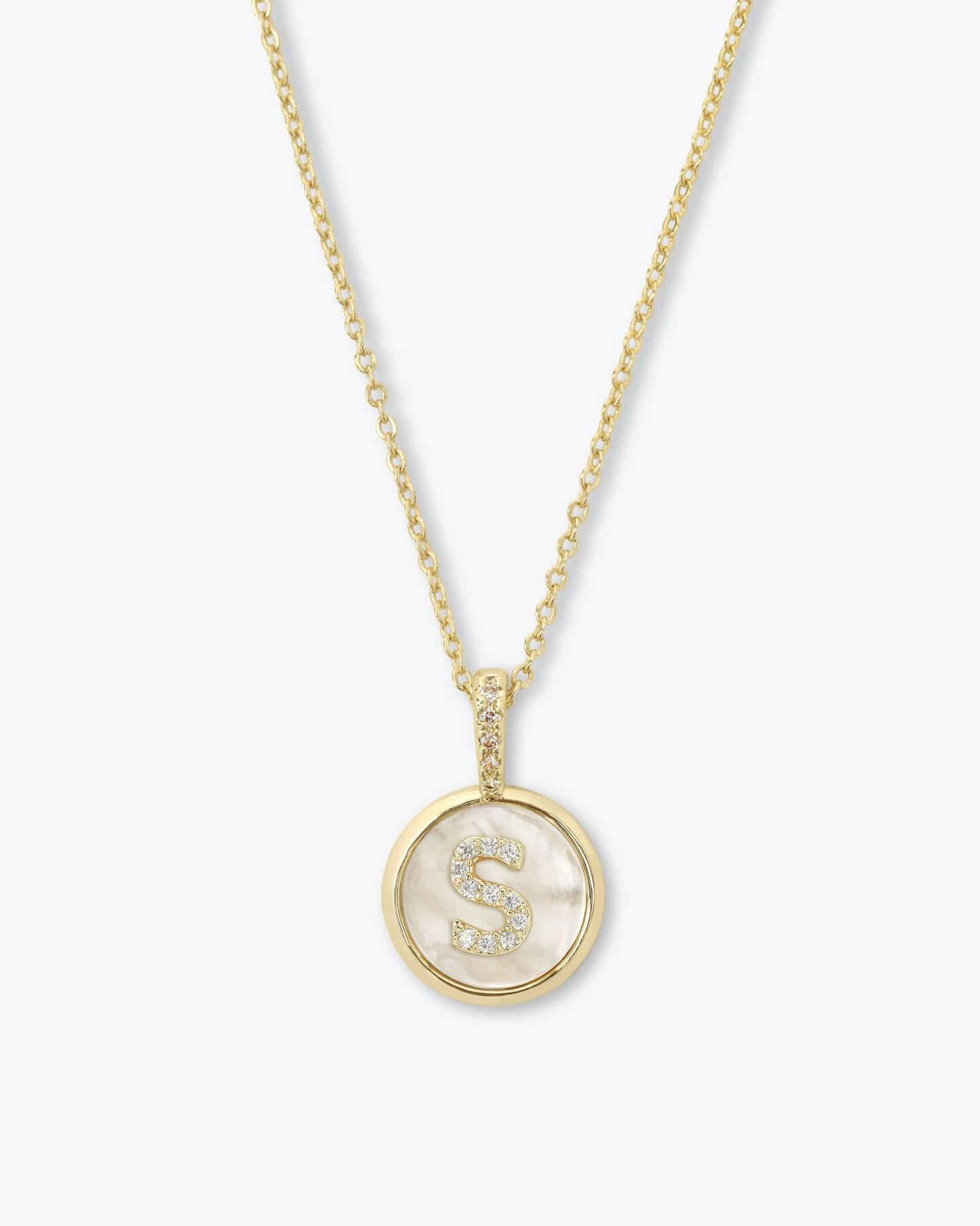 BABY LOVE LETTER MEDALLION NECKLACE